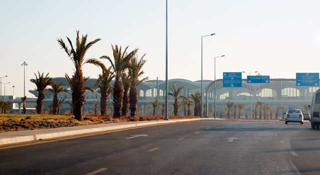Queen Alia International Airport (AMM) is the largest airport in Jordan.